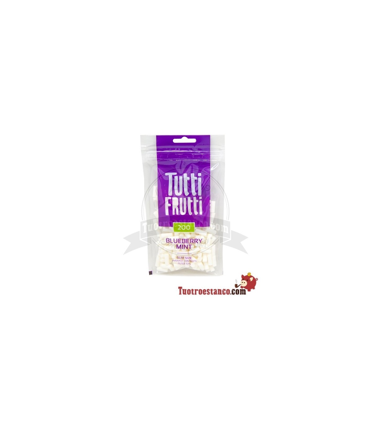Filtros Tutti frutti Arándanos y Menta 6 mm 20 bolsas de 200 filtros
