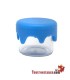 Mini glass jar with silicone closure 3 ml