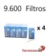 4 ASTUCCI Filtri rizla Ultra Slim da 5,7 mm - 80 scatole - 9.600 filtri