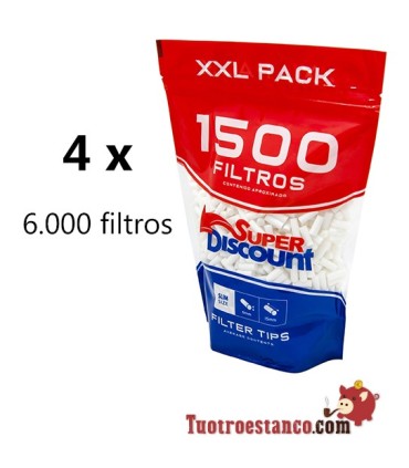 4 Bolsas Filtros SD 6mm - 6.000 Filtros