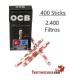 Filtros OCB Precortados de 5,7 mm - 20 Cajitas de 120 Filtros