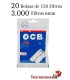 3.000 OCB Azul + 3.000 Filtros Ocb 6mm