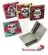 Pitillera metálica Champ Mex Skull and Flowers de 20 cig